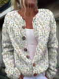 Ivadelle™ | Cardigan Vintage a Fiori In Maglia