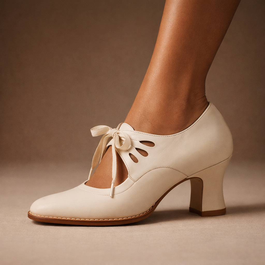 Carolina | Décolleté in Ecopelle con Lacci
