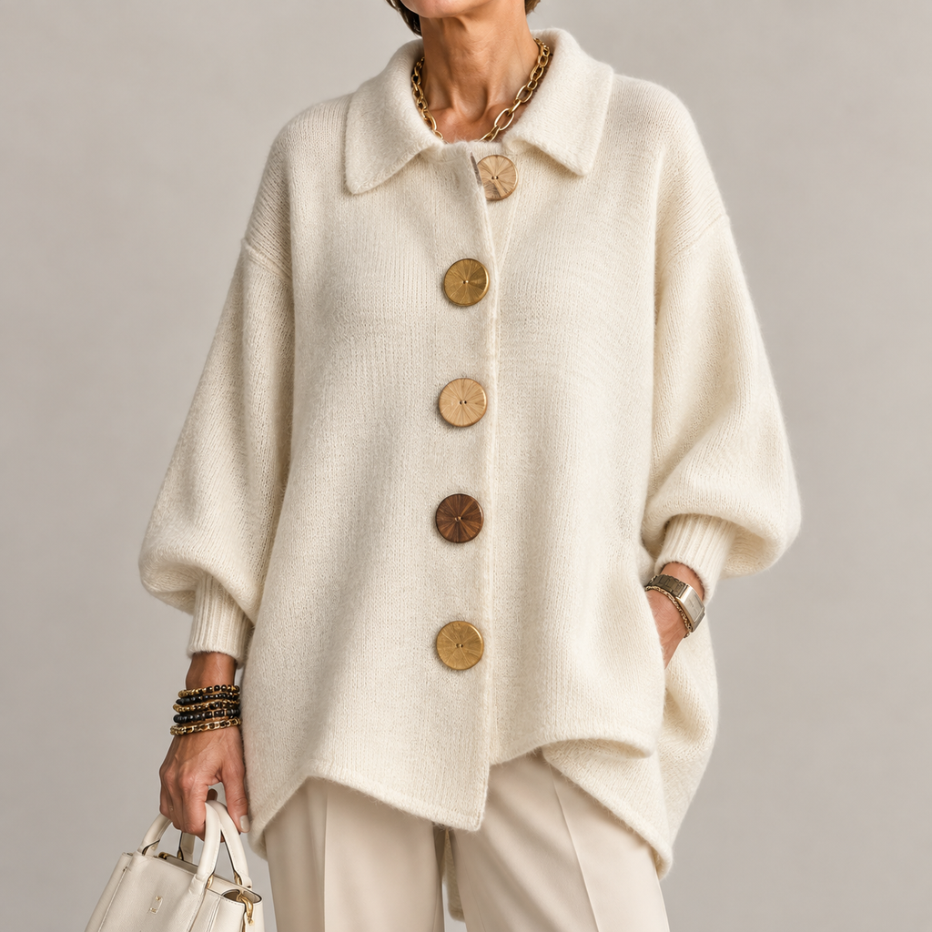 Elena™ | Cardigan Oversize con Collo