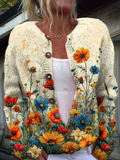 Tansy™ | Cardigan Sweater con Stampa Floreale Vintage