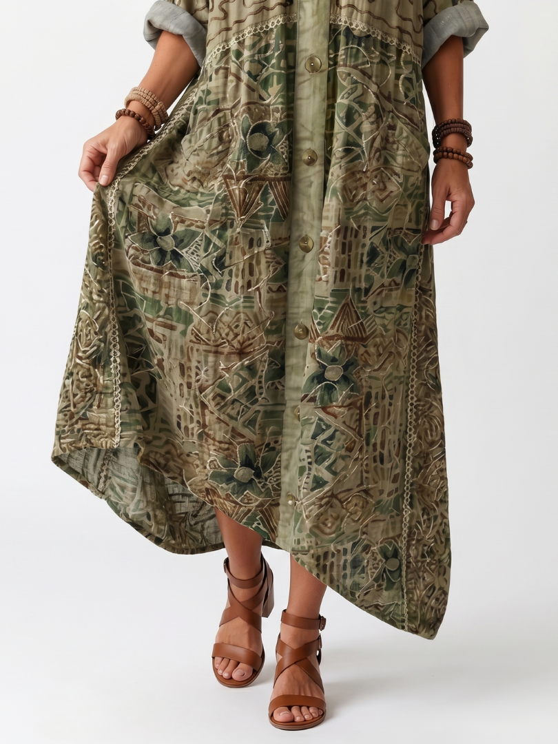 Margherita | Abito Maxi Scollo a V con Tasche