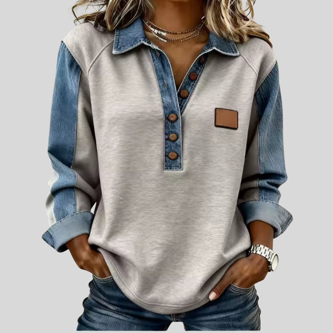 Elspeth | Maglione con Collo Bicolore