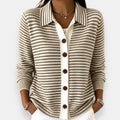 Nola™ | Cardigan con Bottoni a Righe