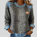 Darlene | Maglione con Stampa Animale e Bordo a Contrasto