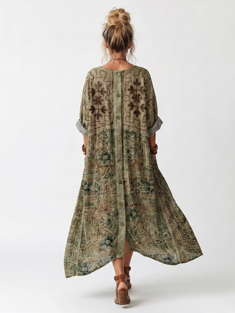 Margherita | Abito Maxi Scollo a V con Tasche