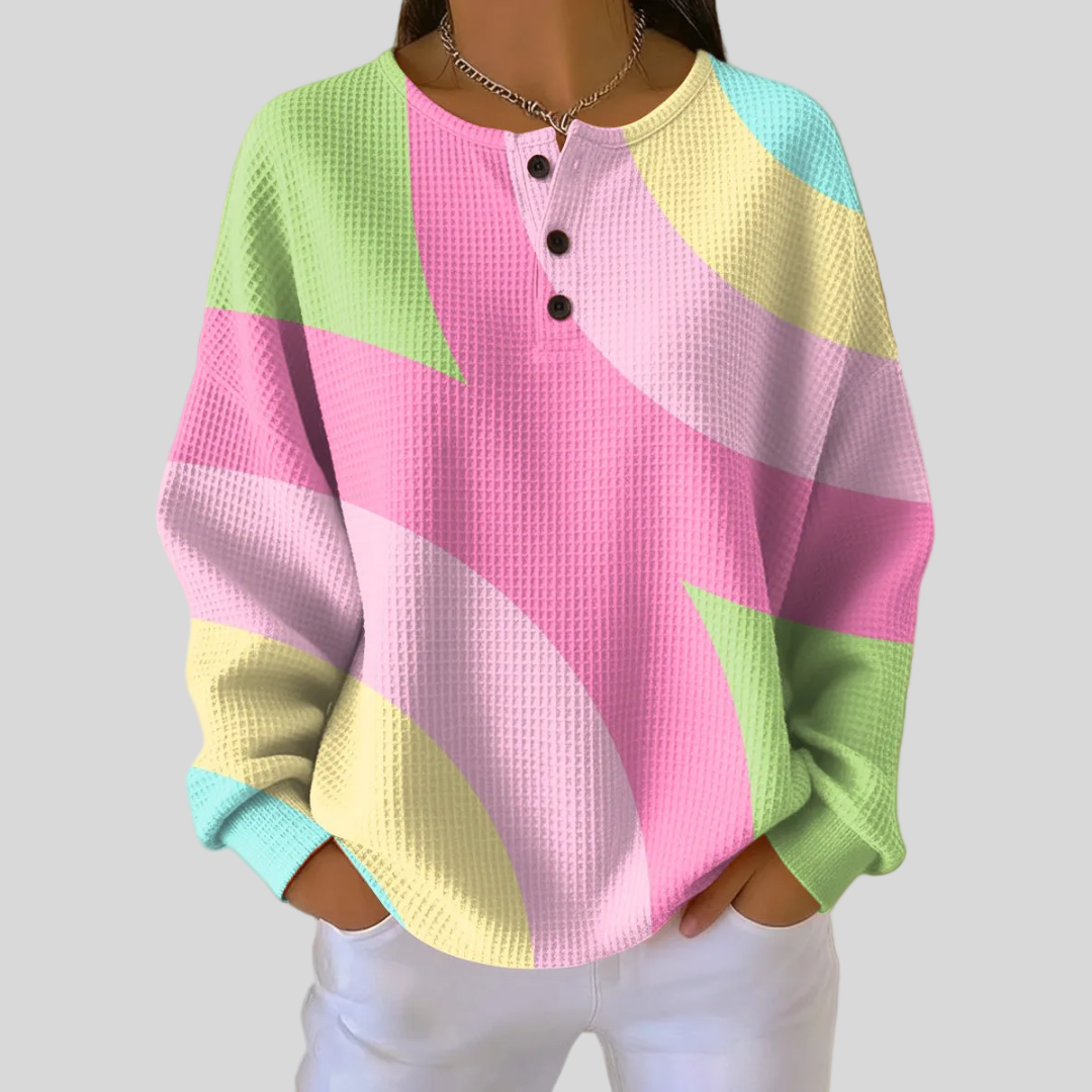 Delphine | Felpa Astratta Colorblock