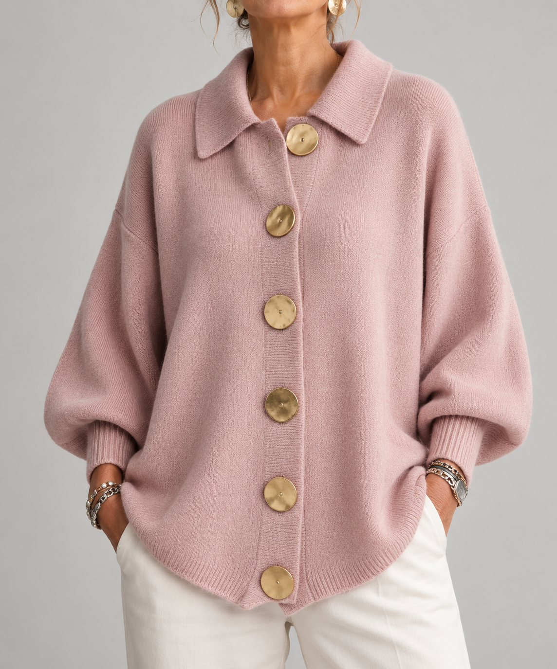 Elena™ | Cardigan Oversize con Collo