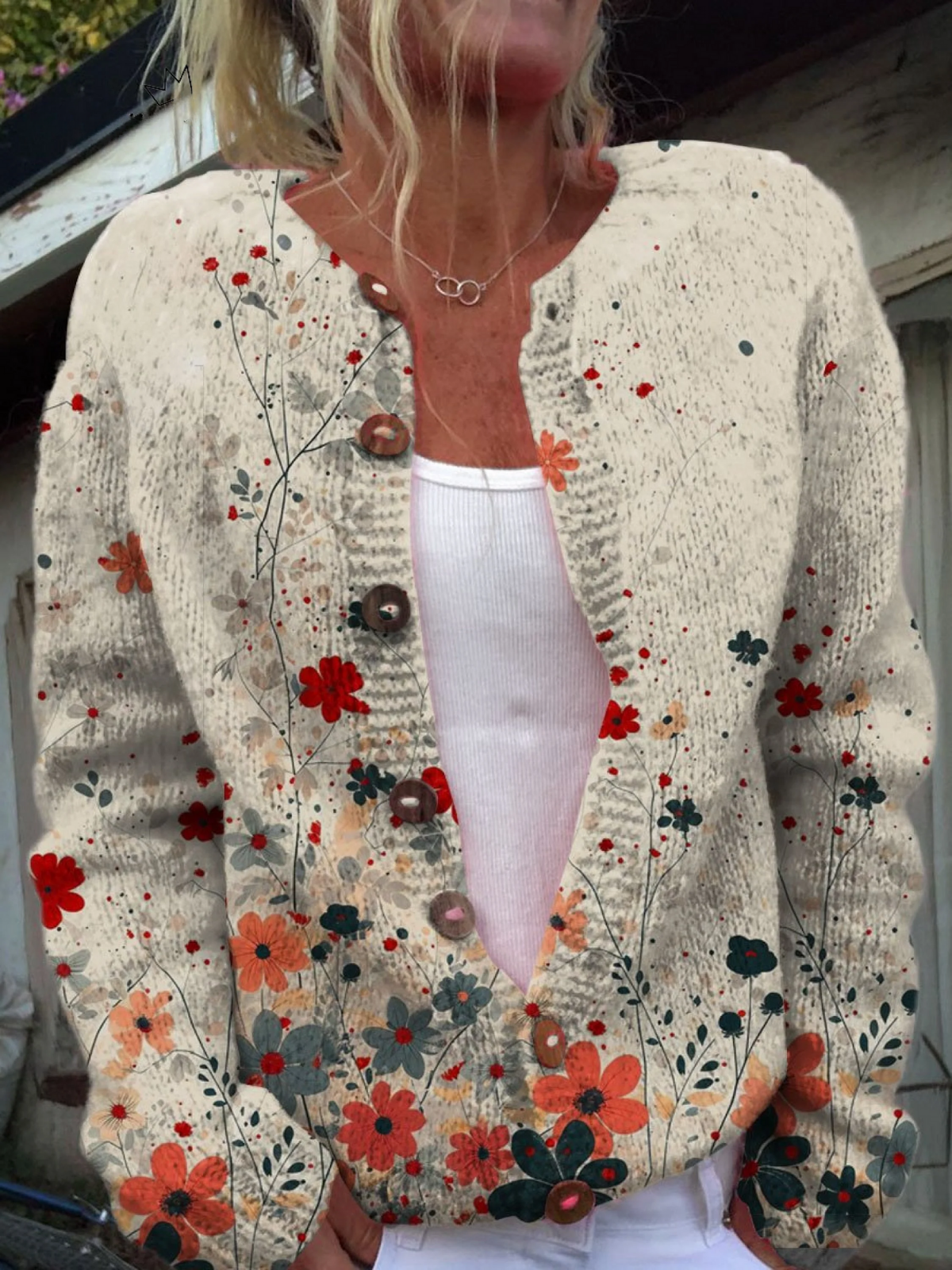 Sabrina™ | Cardigan Vintage a Fiori Lavorato a Maglia