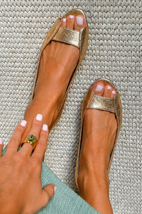 Adelina | Sandali Dorati Comfort Raffinati