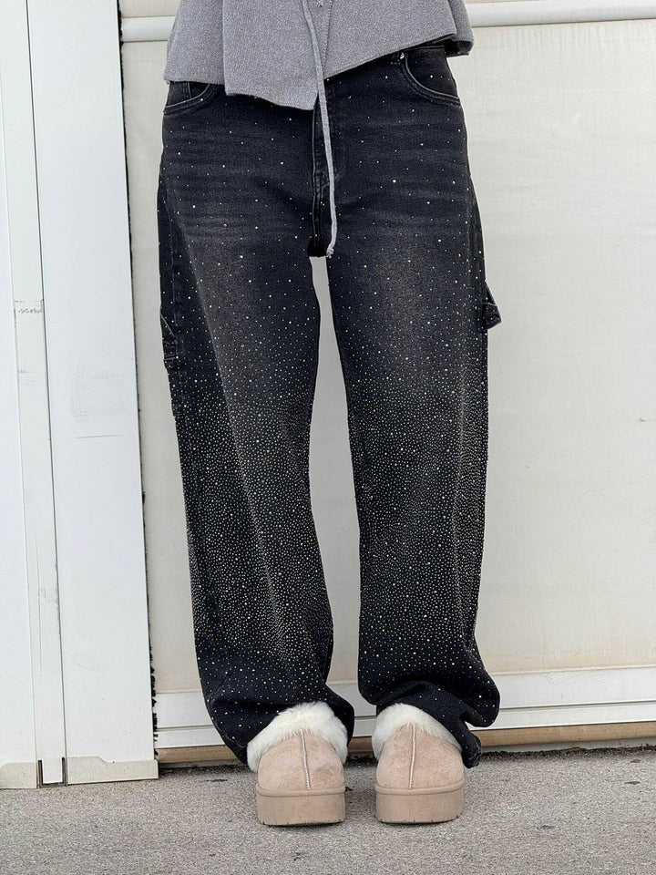 Cristina | Jeans Balloon con Dettagli Brillanti