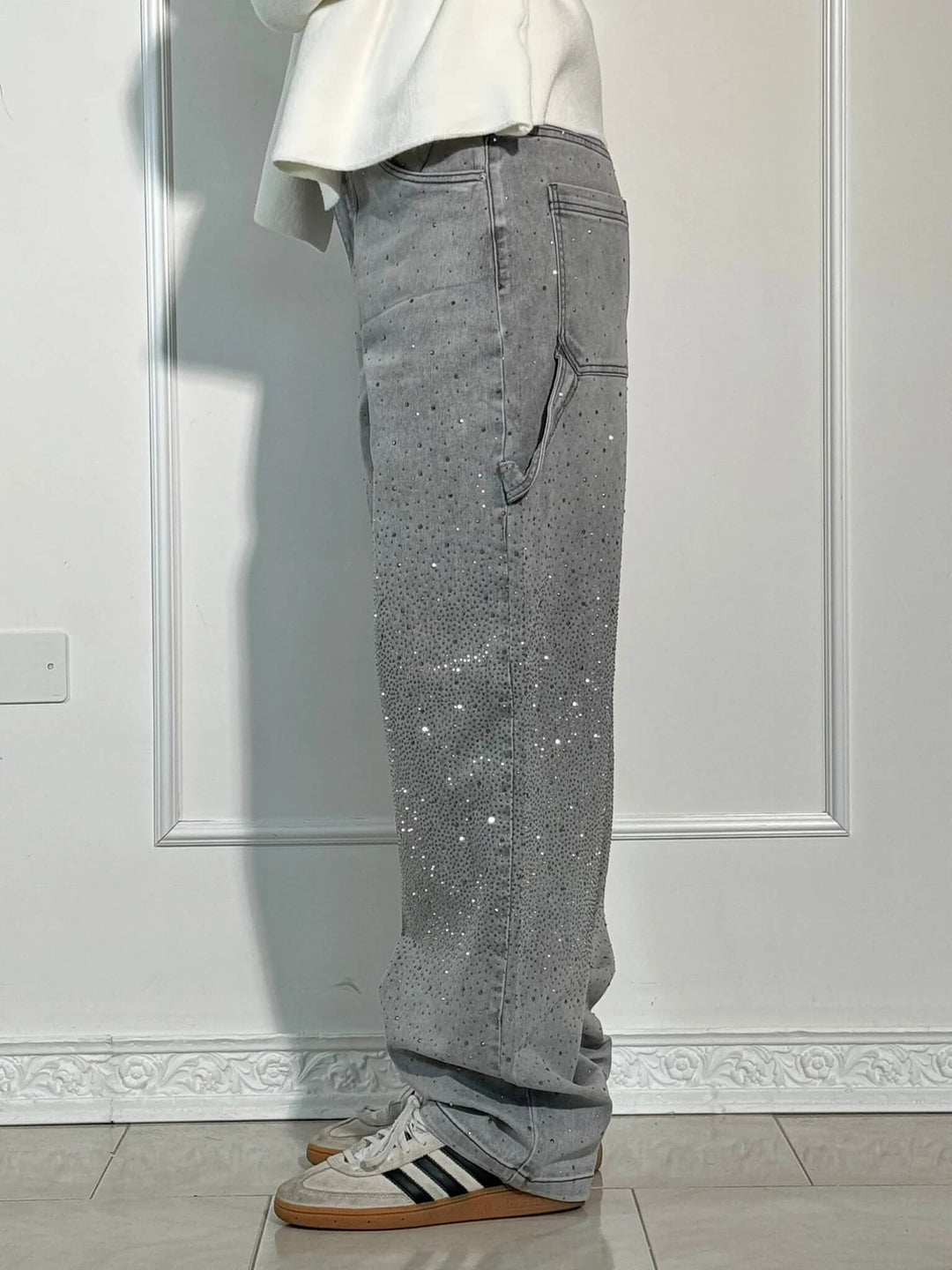 Cristina | Jeans Balloon con Dettagli Brillanti