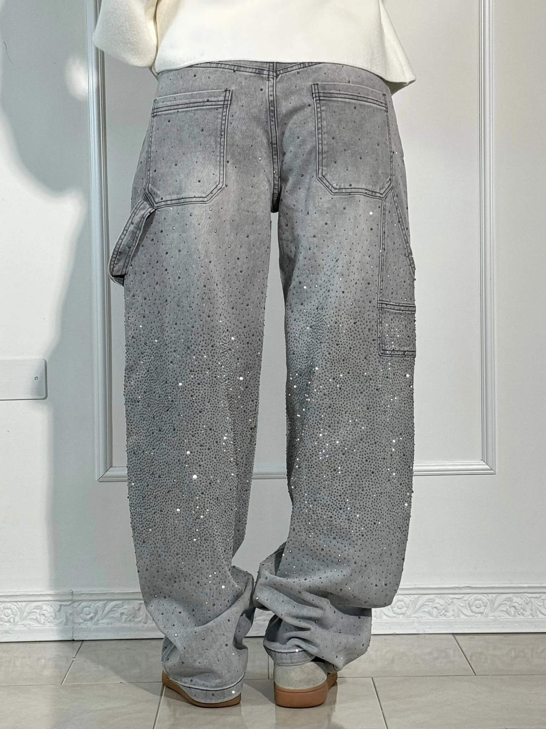 Cristina | Jeans Balloon con Dettagli Brillanti