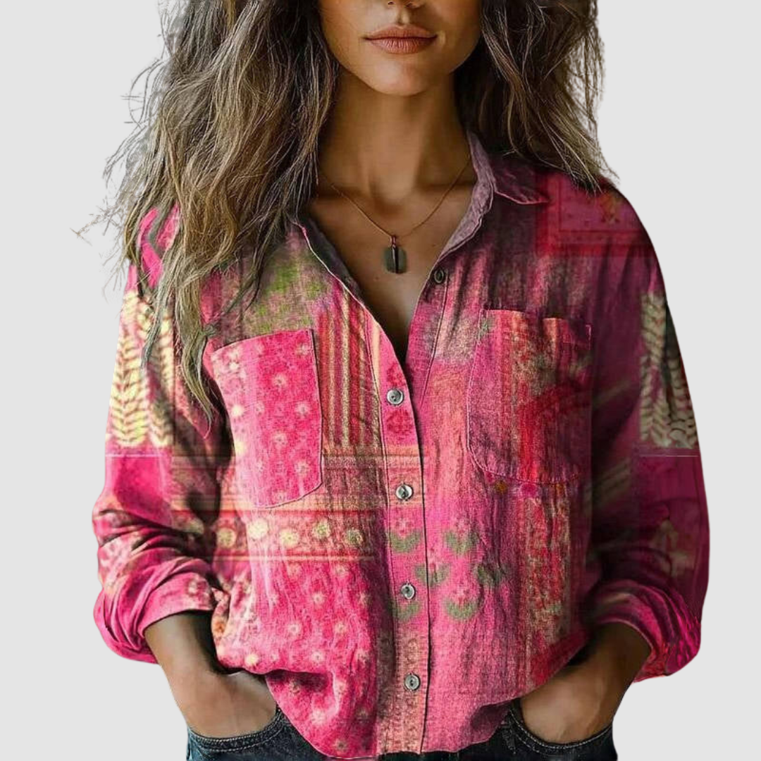 Morena | Blusa con stampa vintage