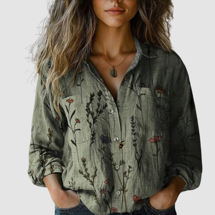 Morena | Blusa con stampa vintage