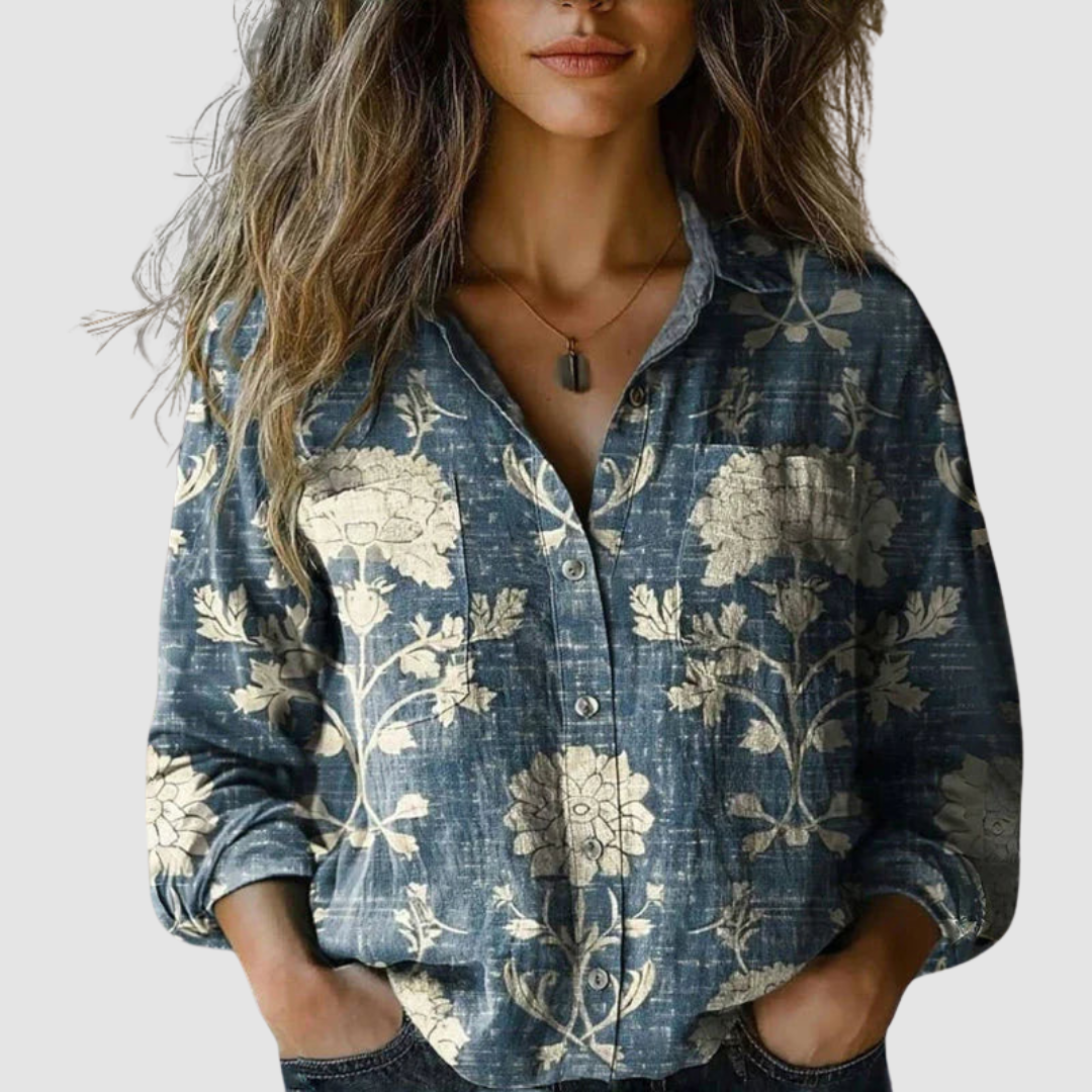 Morena | Blusa con stampa vintage