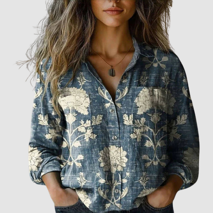 Morena | Blusa con stampa vintage