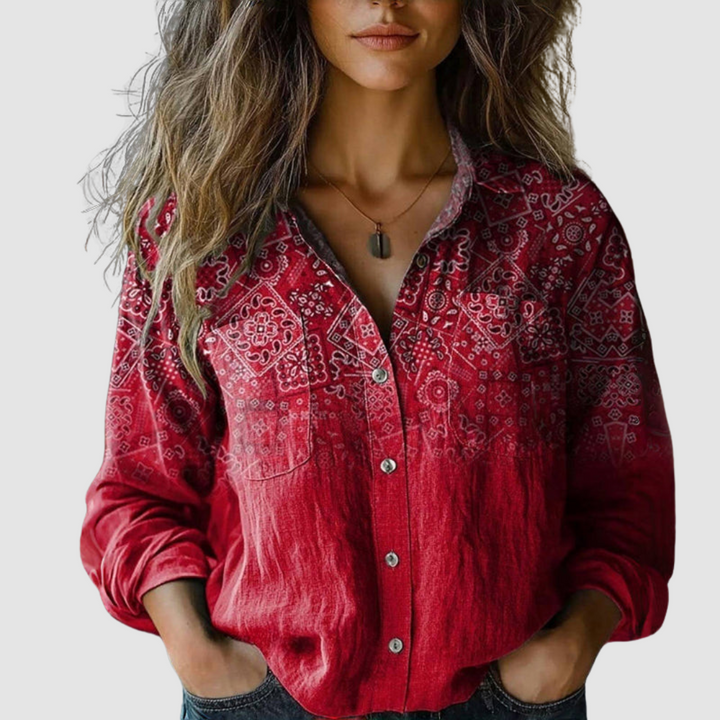 Morena | Blusa con stampa vintage
