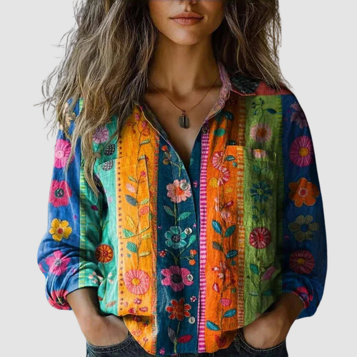 Morena | Blusa con stampa vintage