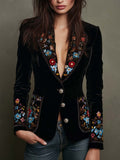 Shona - Blazer Ricamato Floreale Colorato da Donna