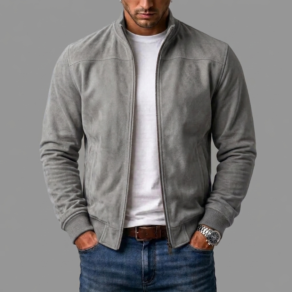 Enrico | Giacca bomber in camoscio