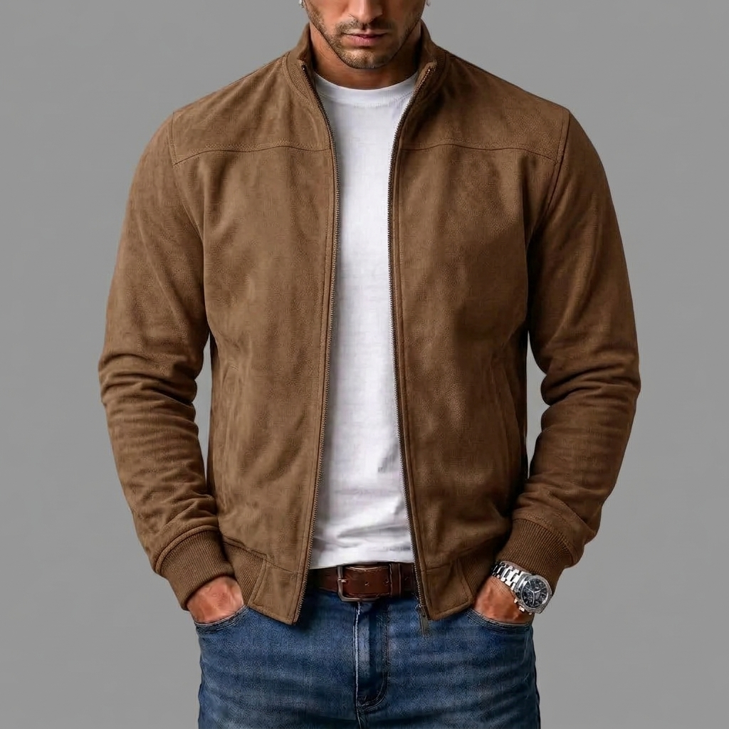 Enrico | Giacca bomber in camoscio