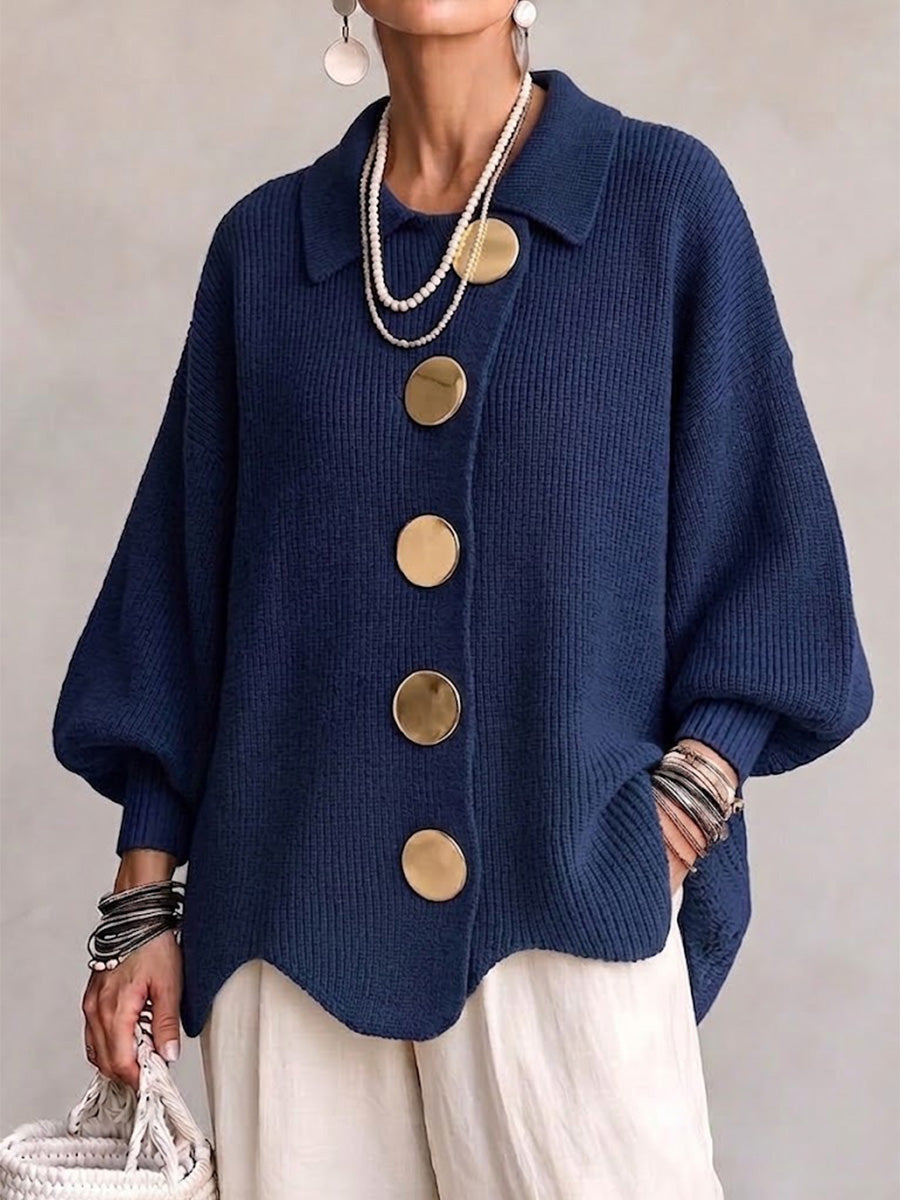 Elena™ | Cardigan Oversize con Collo