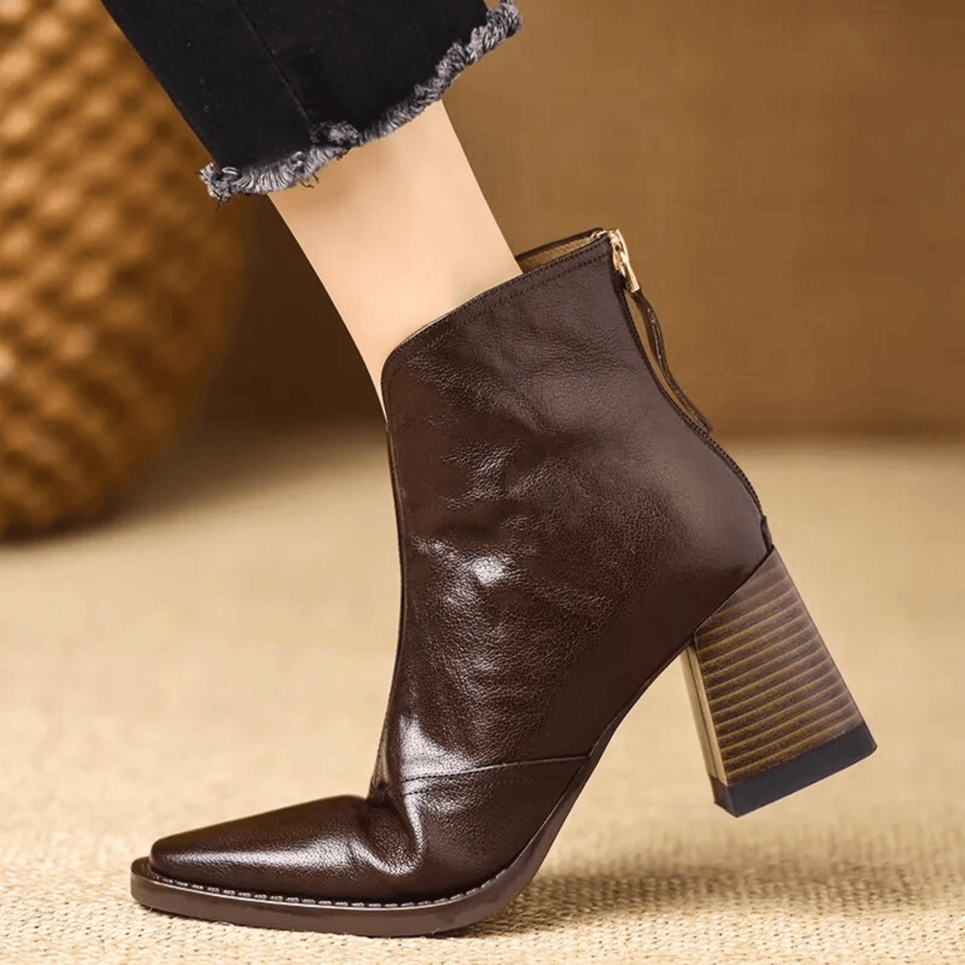 Norina | Stivaletti in pelle con tacco medio
